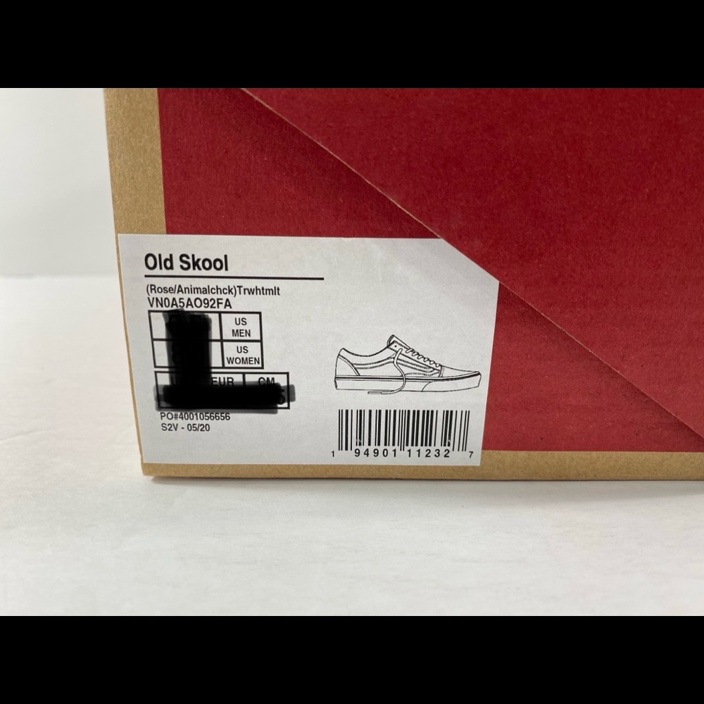 Vans Old Skool Rose Animal Checkerboard Sneakers - Picture 5 of 6